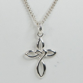 Sterling Silver Open Celtic Cross and Pendant